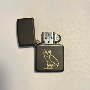OVO Zippo Lighter - October’s Very Own Black + Gold Owl, Rare + NWOT